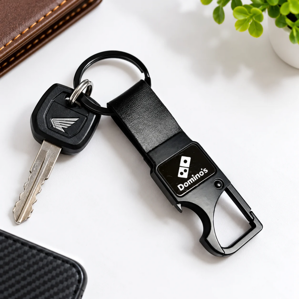 Matte Black Metal Keychain – Custom Branded Corporate Gift