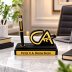 Personalized CA Desk Name Plate & Pen Stand