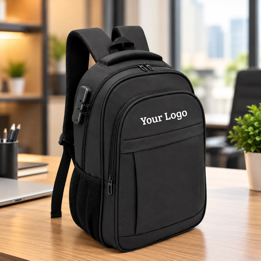 Office Backpack with Laptop Compartment, USB Charging Port & Anti-Theft Lock