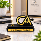 Personalized CA Desk Name Plate & Pen Stand