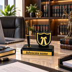 Advocate Pen Stand with Legal Emblem