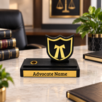Advocate Pen Stand with Legal Emblem