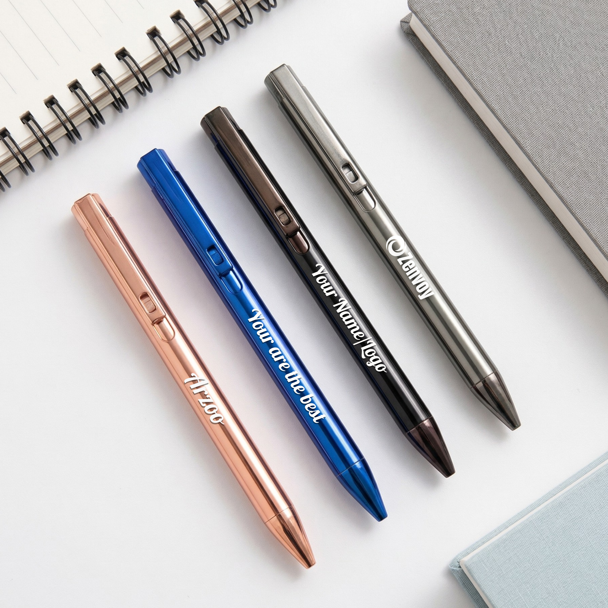 Sleek Personalised Metal Pen | Luxury Corporate Gifting | Engrave Name / Logo