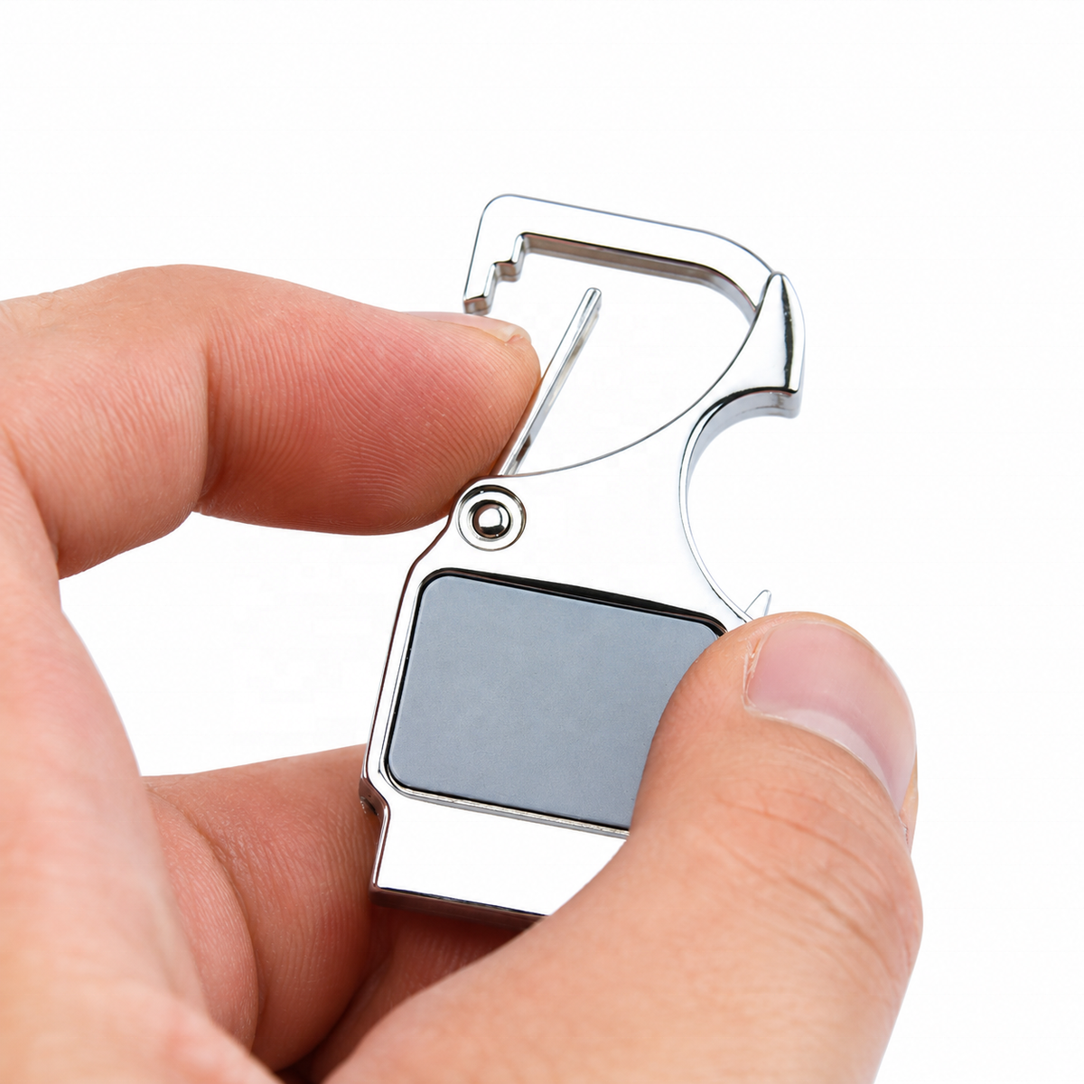 Metal Keychain with Leather Strap & Bottle Opener – Business Gifting