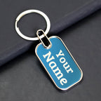 Blue Metal Keychain – Personalized Corporate Gift
