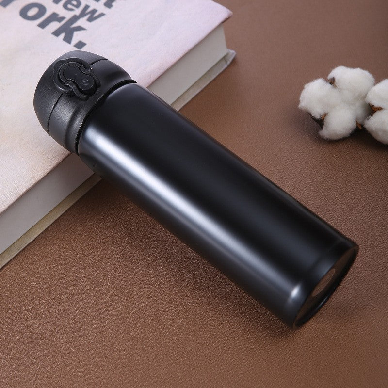 Personalized Black Stainless Steel Insulated Bottle