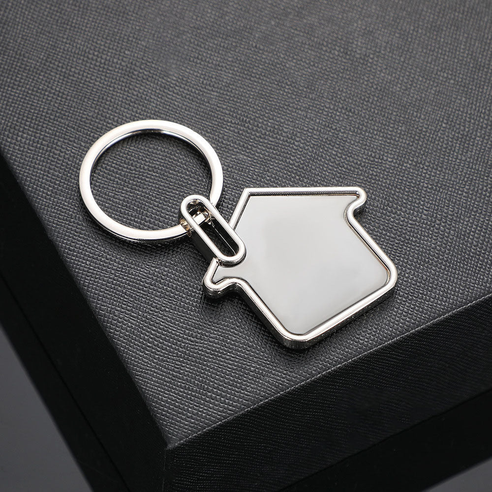 Personalized House Shape Keychain
