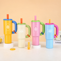 1100ml Colourful Steel Tumbler with Straw – Custom Logo Team Gifting