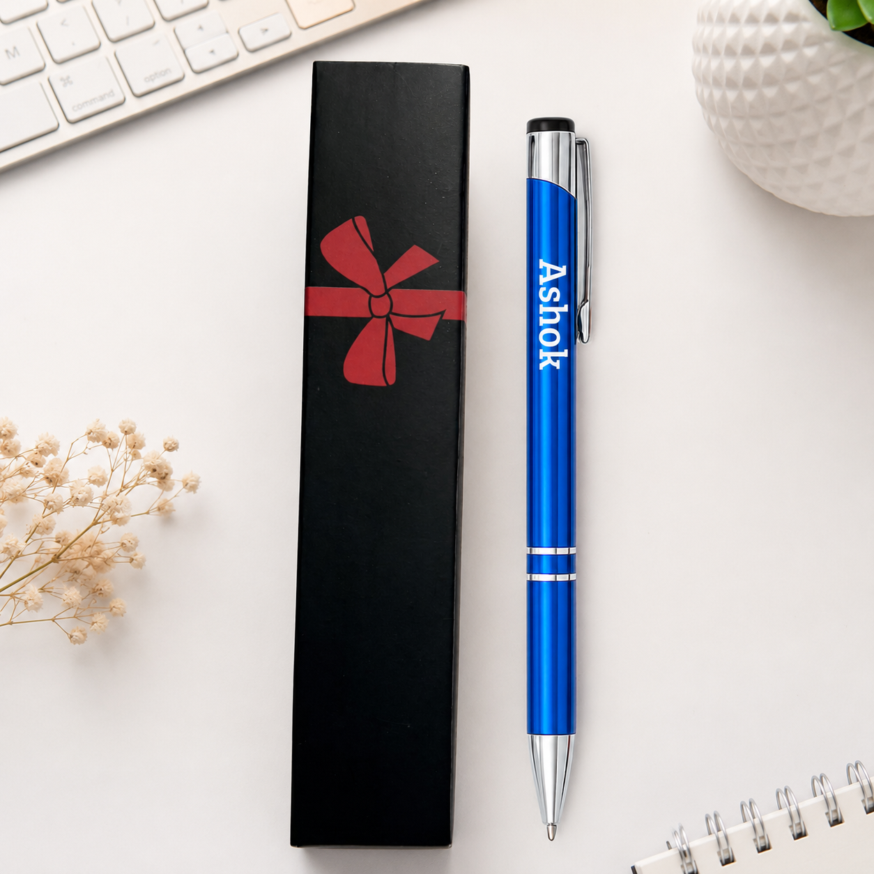 Customized laser engraved pen with gift box 