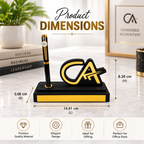 Personalized CA Desk Name Plate & Pen Stand