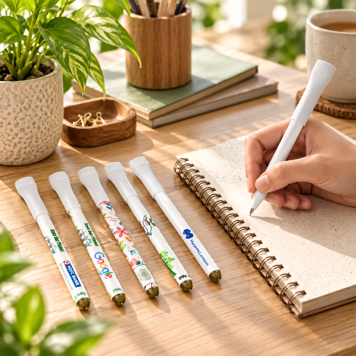 Plantable Pen – Full Customised White Eco-Friendly Writing Pen