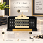 Premium  Wooden Calendar Desk Organizer with Pen & Card Holder