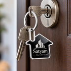 House-Shaped Metal Keychain – Personalized Corporate Gifting