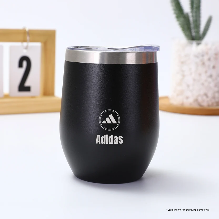 360ml Stemless Steel Vacuum Cup with Lid – Logo Branded Business Gifts
