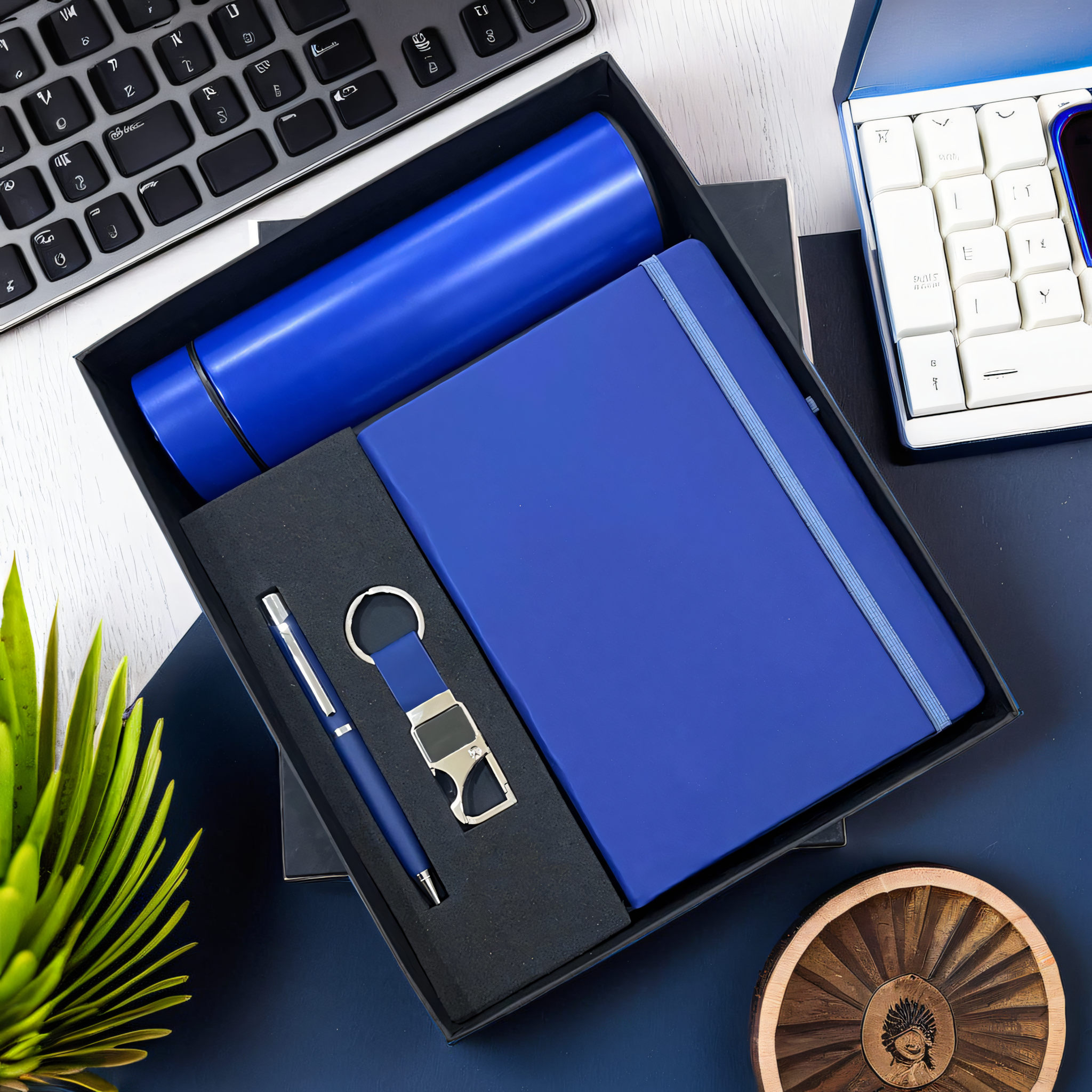 Corporate Gift Box for Employees & Clients – Custom Gift Set | Diary, Pen, Keychain, Bottle