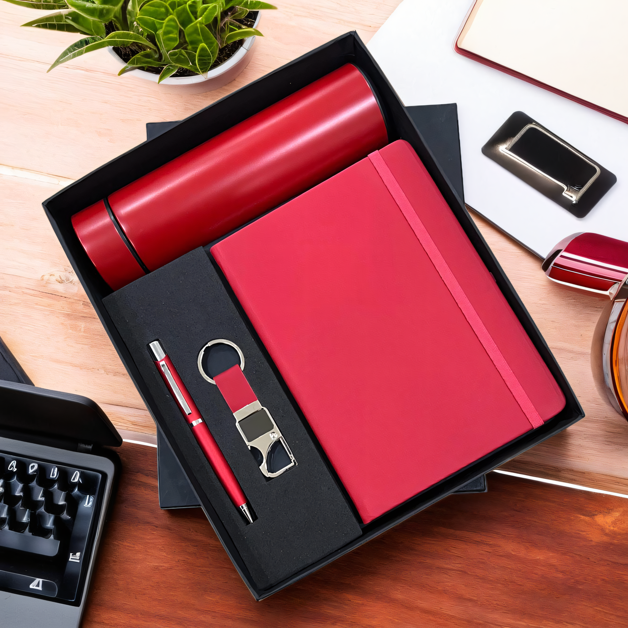 Corporate Gift Box for Employees & Clients – Custom Gift Set | Diary, Pen, Keychain, Bottle