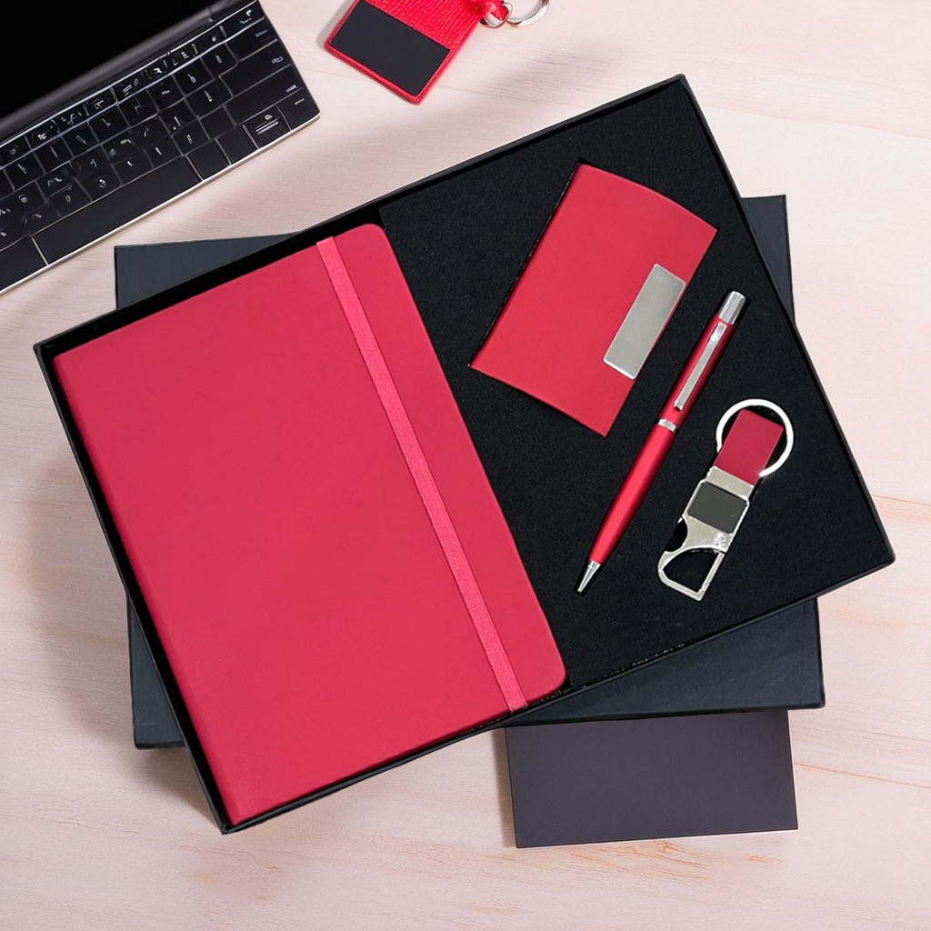 Customized Corporate Gift Set | Diary, Pen, Keychain & Cardholder
