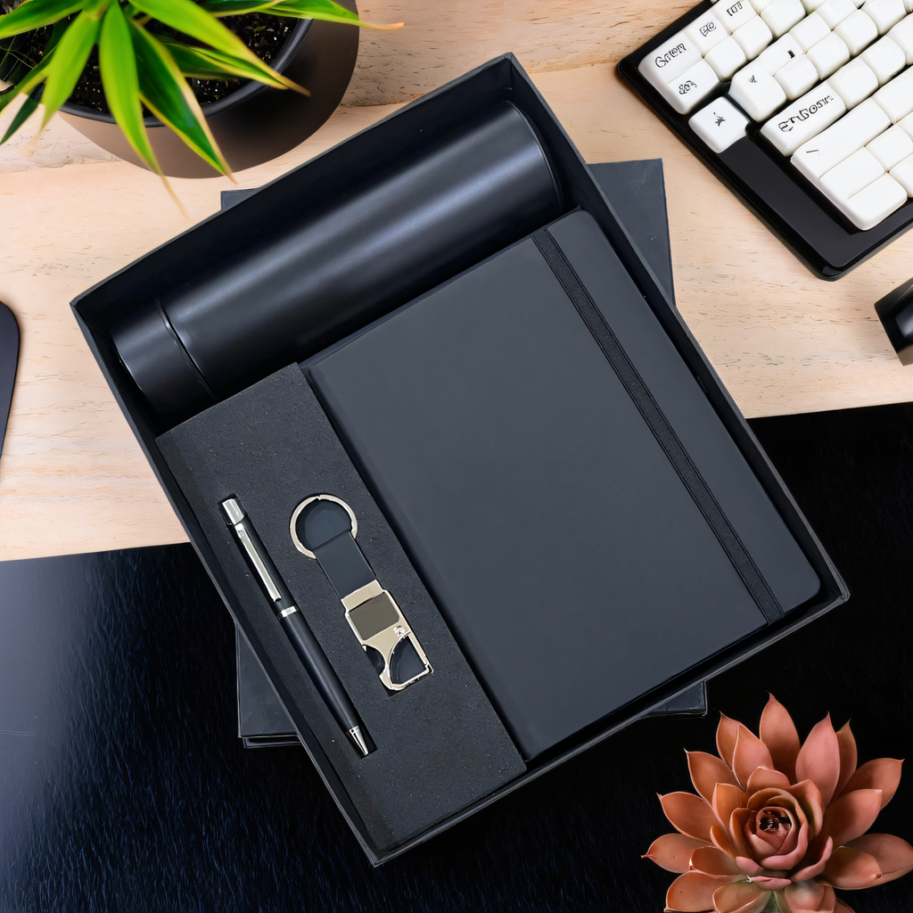 Corporate Gift Box for Employees & Clients – Custom Gift Set | Diary, Pen, Keychain, Bottle